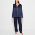 Satin Sleep Top in Dress Blues