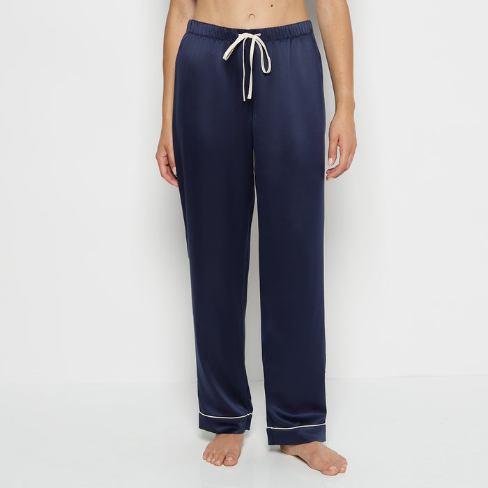 Satin Sleep Top in Dress Blues