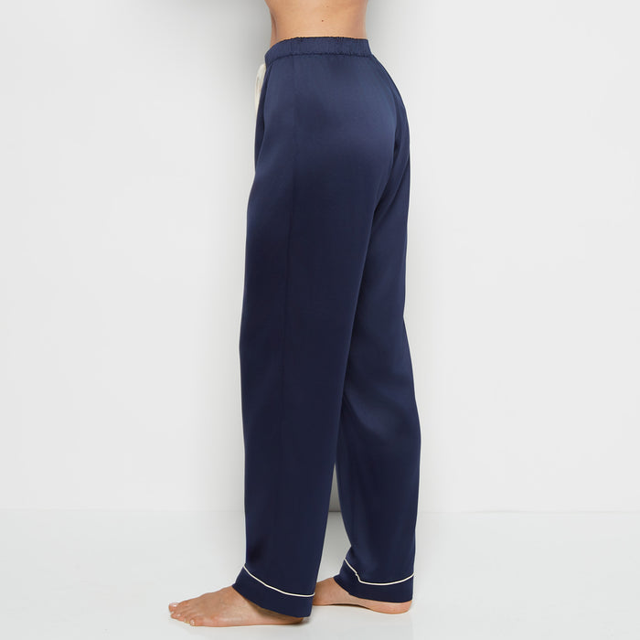 Satin Sleep Top in Dress Blues