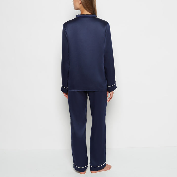 Satin Sleep Top in Dress Blues