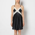 Satin Slip with Timeless Lace Trim in Tuxedo Black