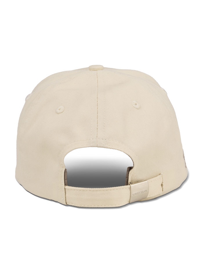 Dove Cotton Scarlett Gothic G Hat - Back View, Adjustable Strap Closure | Greyson Clothiers