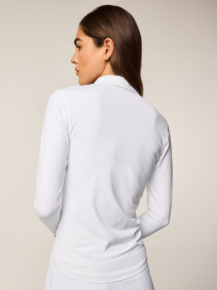 Arctic Greyson Clothiers Scarlett Long Sleeve Polo - Back View, Women's Premium Golf Polo
