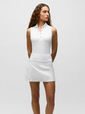 Arctic White Scarlett Sleeveless Polo - Full Length On-Model, Women's Premium Golf Polo | Greyson Clothiers