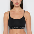 Scoop Bralette with Art Deco Band in Tuxedo Black