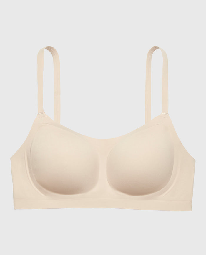 Scoop Neck Padded Bralette in Rosetan