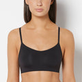 Scoop Neck Padded Bralette in Tuxedo Black