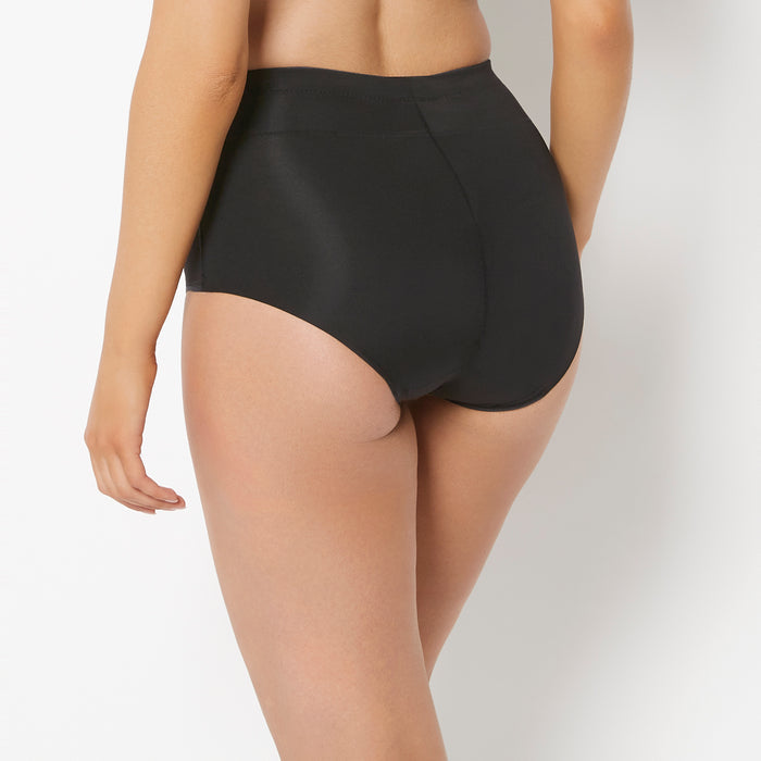 Sculpting Mid-Waist Brief in Tuxedo Black