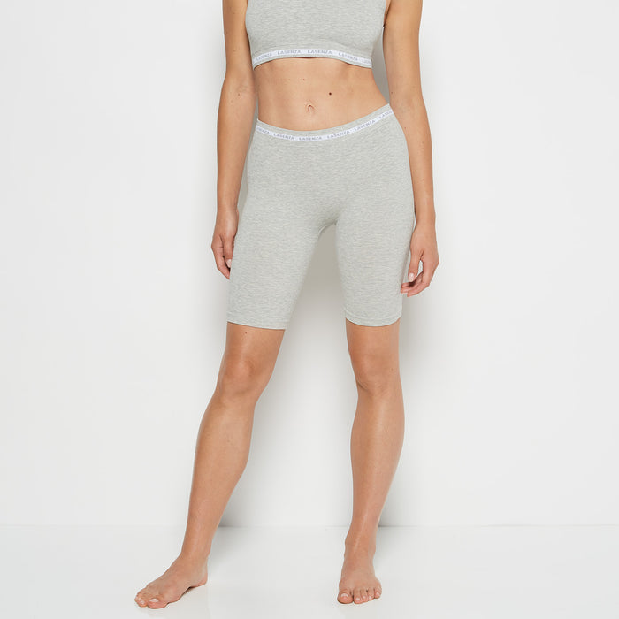 Seamless Bike Short in Heather Grey