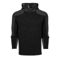 Dark Grey Heather Sequoia Luxe Hoodie - Sweater Fleece, Camo-Lined Hood, Front View | Greyson Clothiers