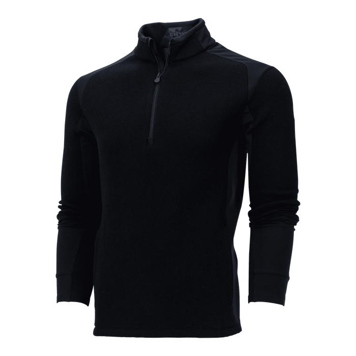 Greyson Clothiers Sequoia Luxe Quarter-Zip in Shepherd - 3/4 Angle View | Men's Golf Quarter-Zip