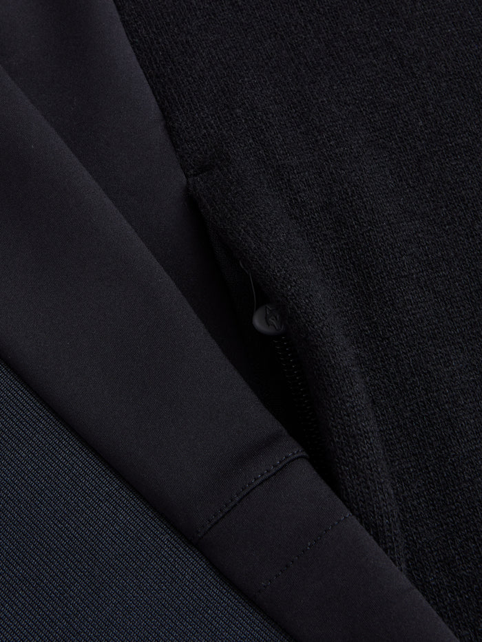 Greyson Sequoia Luxe Quarter-Zip - Mixed Fabric Cuff & Hem Construction Detail | Greyson Clothiers