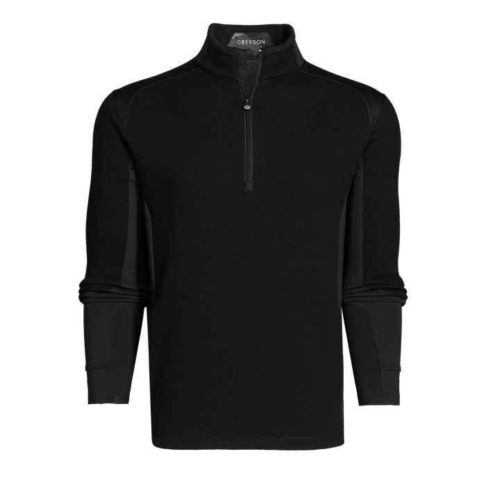 Shepherd Luxe Performance Fabric Quarter-Zip - Front View Flat | Greyson Clothiers