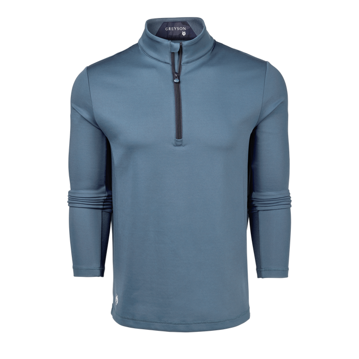 Falcon Slate Blue Greyson Sequoia Quarter-Zip Men's Golf Midlayer - Front View | Greyson Clothiers