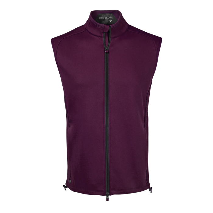 Greyson Clothiers Sequoia Vest in Deep Teal - Windproof Full-Zip Front View | Men's Golf Vest