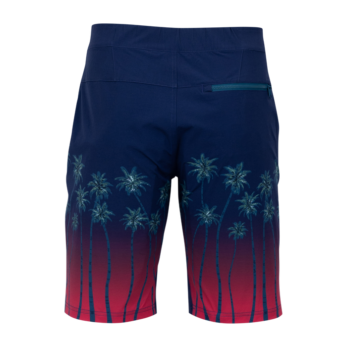 Greyson Serenity Indian Wells Swim Short Maltese Blue - Back View, Teal Zippered Pocket | Greyson Clothiers