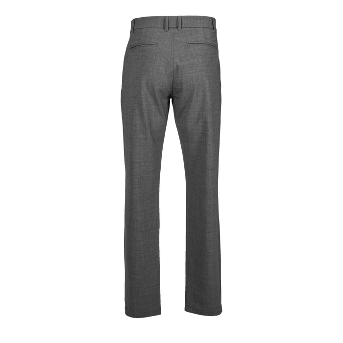 Smoke Heather Serrano Dress Pant - Back View, Tailored Welt Pockets | Greyson Clothiers