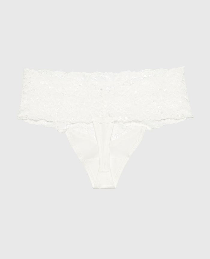 Sexy Lace Thong Panty in Ivory