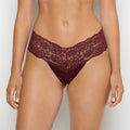 Sexy Lace Thong Panty in Russian Ruby
