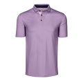 Purple Diamond-Print Shadow Wolf Short Sleeve Performance Golf Polo - Front View | Greyson Clothiers