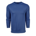 Maltese Blue Siasconset Crewneck - Front View, Ribbed Cuffs & Hem, Men's Performance Midlayer | Greyson Clothiers