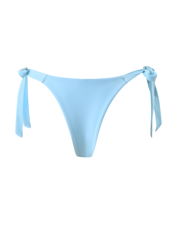 The SID BIKINI BOTTOM - BLUE by TIGERMIST features high-cut legs and adjustable side ties, shown on a plain white background.