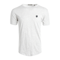Arctic Slub Cotton Silver Wolf Alpha Tee - Front View, Wolf Logo Embroidery | Greyson Clothiers