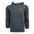 Smoke Heather Silver Wolf Lake Fleece Hoodie - Front View, Wolf Logo | Greyson Clothiers