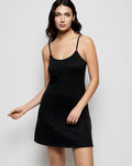 Sleep Dress with Rosette in Black