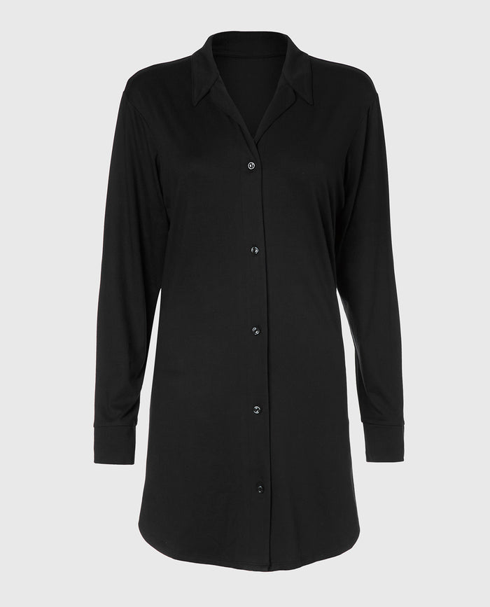 Sleepshirt in Tuxedo Black