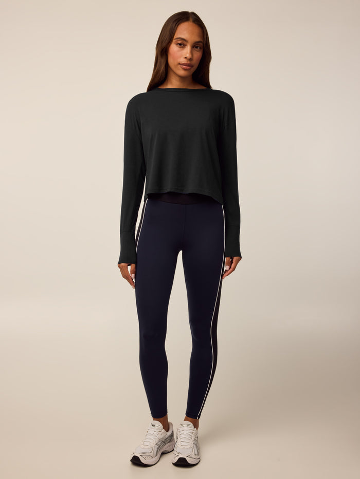Shepherd Sloane Long Sleeve Tee - Full Body Styled Look with Leggings | Greyson Clothiers