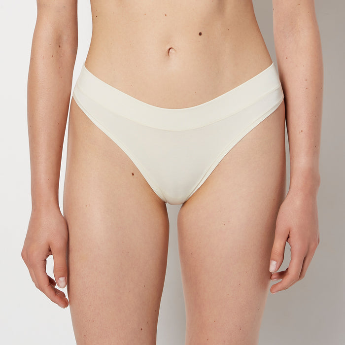 Smooth Comfort High Leg Bikini in Pearled Ivory