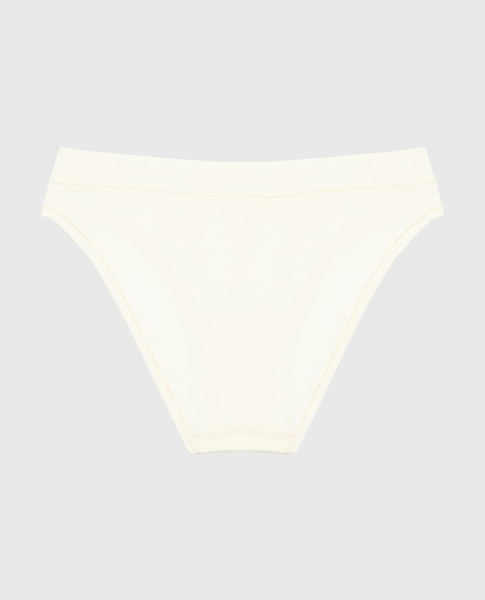 Smooth Comfort High Leg Bikini in Pearled Ivory