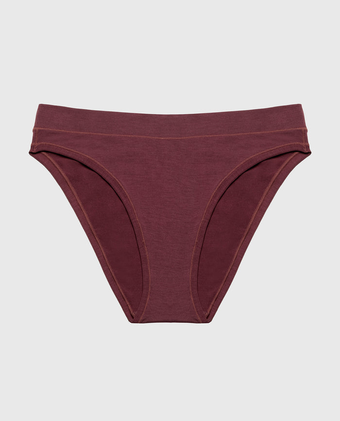 Smooth Comfort High Leg Bikini in Plum Wine
