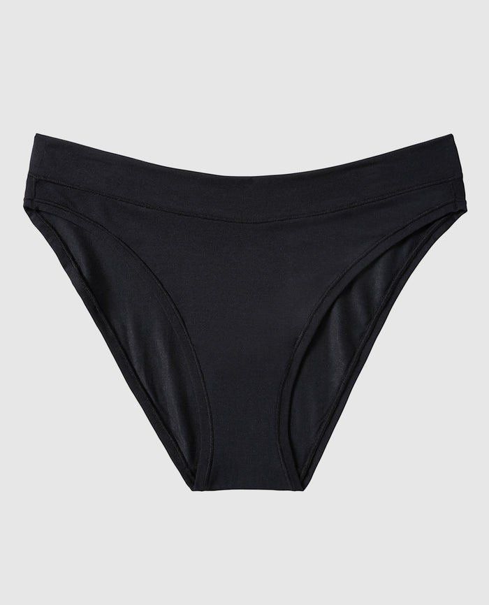 Smooth Comfort High Leg Bikini Panty in Tuxedo Black