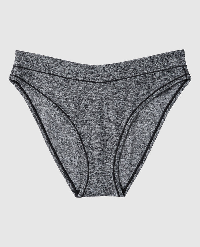 Smooth Comfort High Leg Bikini Panty in Tuxedo Black