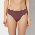Smooth Comfort High Leg Thong in Plum Wine