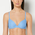 Smooth Comfort Lightly Lined Demi Bra in Azure Blue