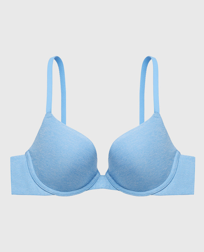 Smooth Comfort Lightly Lined Demi Bra in Azure Blue