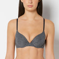 Smooth Comfort Lightly Lined Demi Bra in Tuxedo Black
