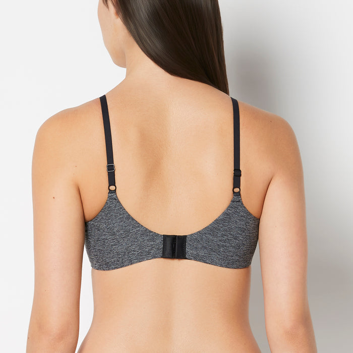 Smooth Comfort Lightly Lined Demi Bra in Tuxedo Black