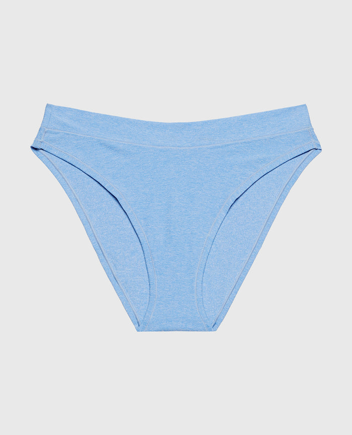 Smooth Comfort Mid-Rise Thong Panty in Azure Blue