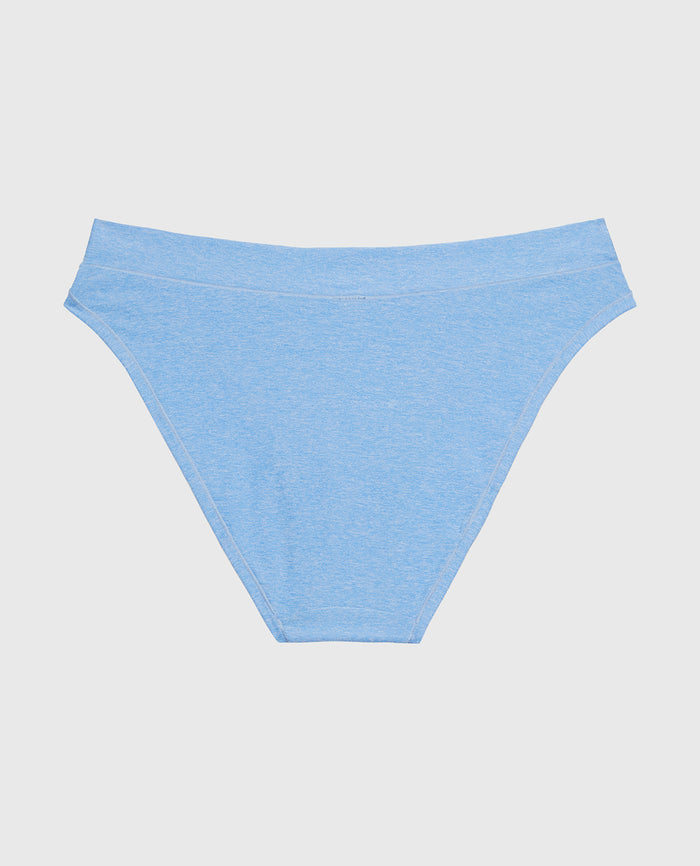 Smooth Comfort Mid-Rise Thong Panty in Azure Blue