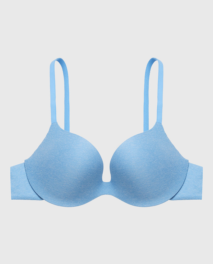 Smooth Comfort Push Up Bra in Azure Blue