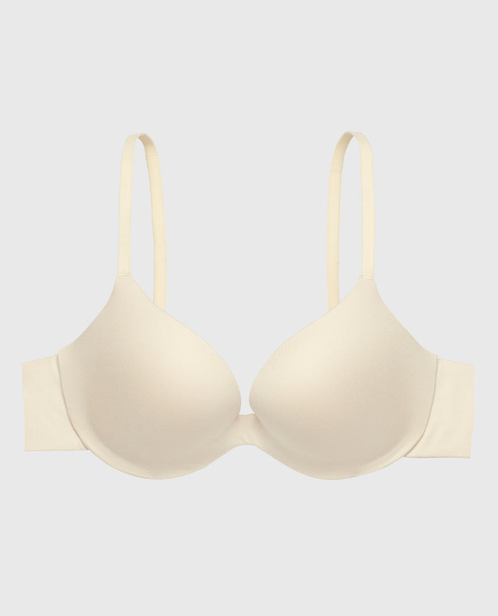 Smooth Comfort Push Up Bra in Oatmeal Heather