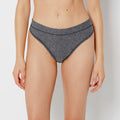Smooth Comfort Thong Panty in Tuxedo Black