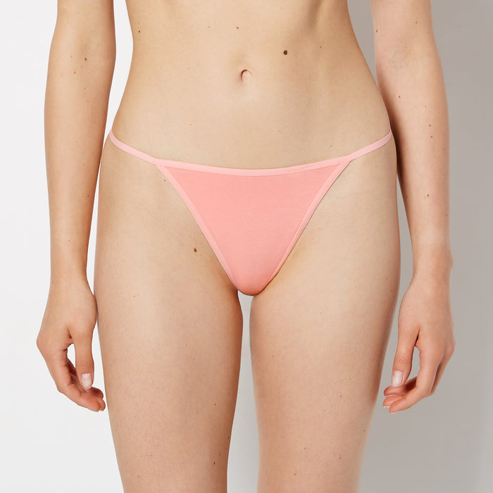 Smooth Cotton G-String Panty in Conch Shell
