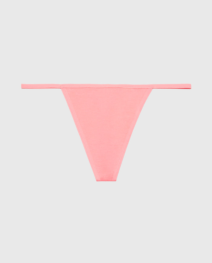 Smooth Cotton G-String Panty in Conch Shell