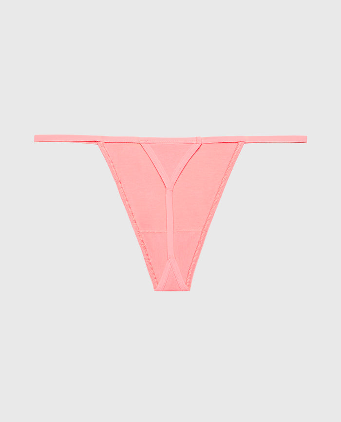 Smooth Cotton G-String Panty in Conch Shell