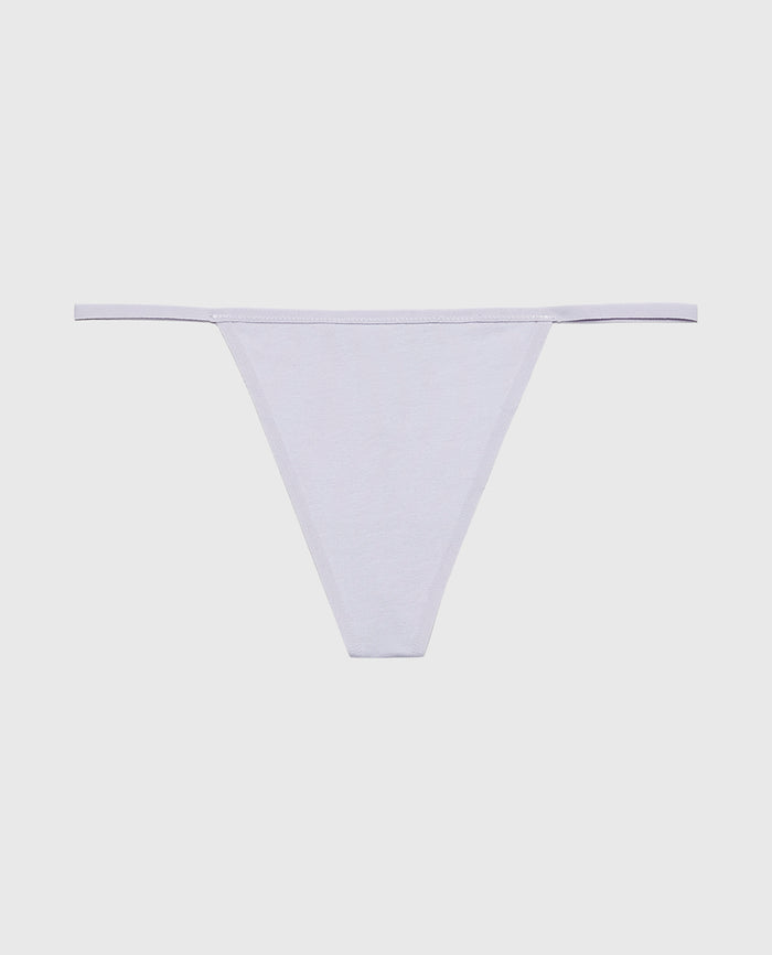 Smooth Cotton G-String Panty in Cosmic Sky